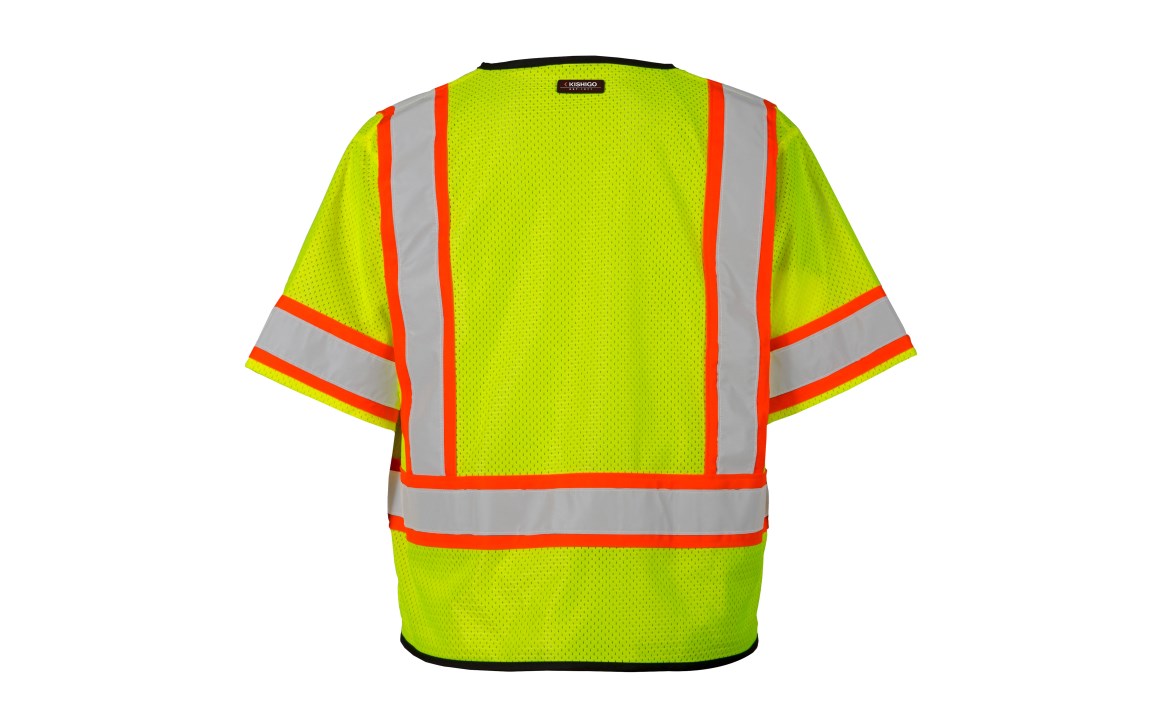 Kishigo Class 2 Single Pocket Contrasting Mesh Safety Vest