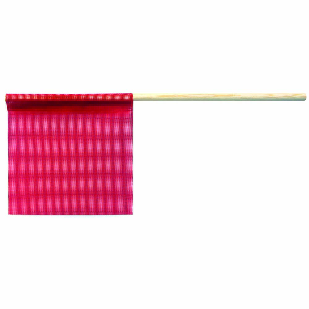 18" Red Mesh Staff Flag