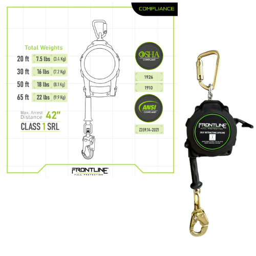 Frontline RPG20 / RPGC Cable Single-Leg Self-Retracting Lifeline
