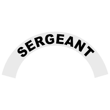 Sergeant Helmet Crescent – Reflective First Responder Helmet Decal