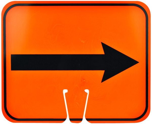 Cone Sign – Arrow Right (Single-Sided, Engineer Grade Reflective)