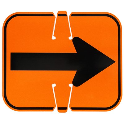 Cone Sign – Reversible Arrow (Single-Sided, Engineer Grade Reflective)