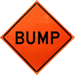 36" Super Bright Reflective Roll-Up Sign (Bump)