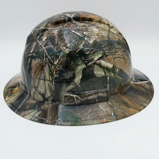 Full Brim Real Tree Camo Hard Hat – 4-Point Suspension