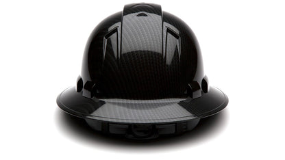 Ridgeline Hydro-Dipped Full Brim Hard Hat – Shiny Black Graphite Pattern