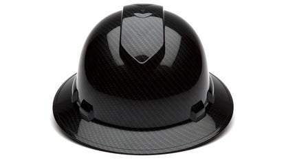 Ridgeline Hydro-Dipped Full Brim Hard Hat – Shiny Black Graphite Pattern