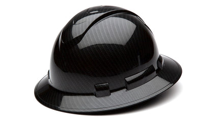 Ridgeline Hydro-Dipped Full Brim Hard Hat – Shiny Black Graphite Pattern