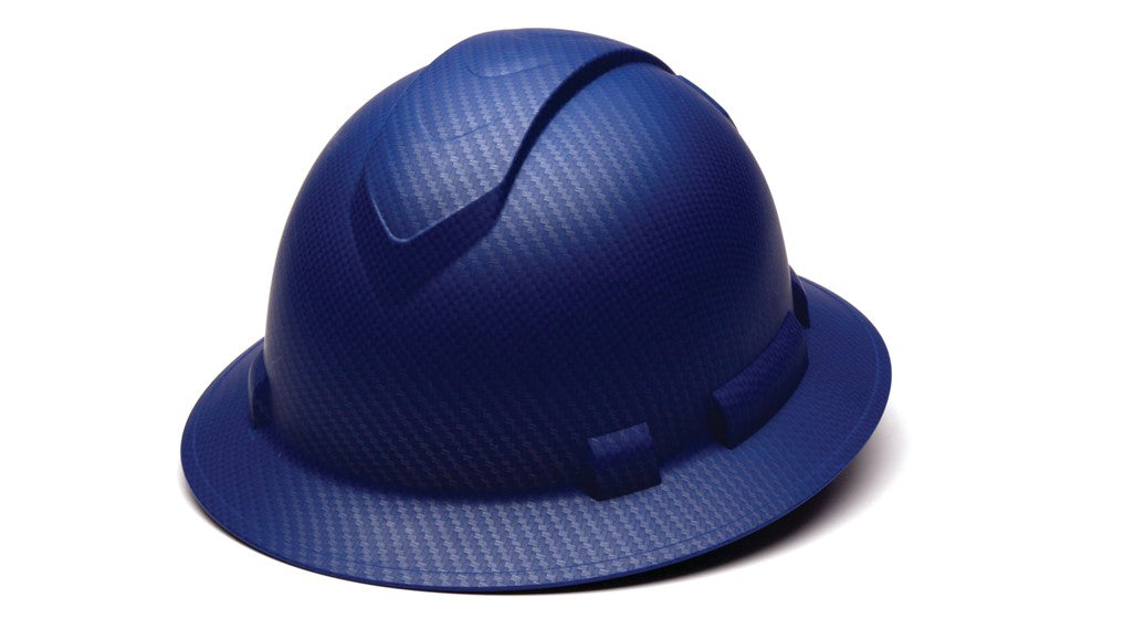 Ridgeline Hydro-Dipped Full Brim Hard Hat – Matte Blue Graphite Pattern