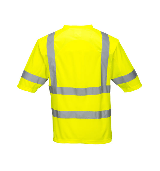 Portwest Class 3 Hi-Vis Comfort Cotton Mesh Panel T-Shirt