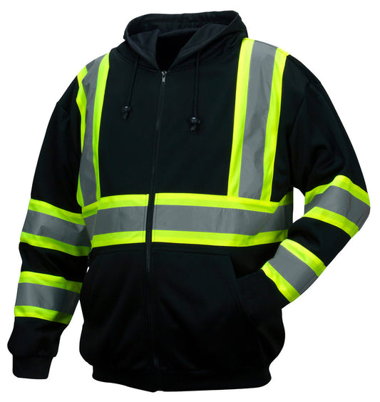 Pyramex Hi-Vis Weather-Resistant Zip-Up Sweatshirt
