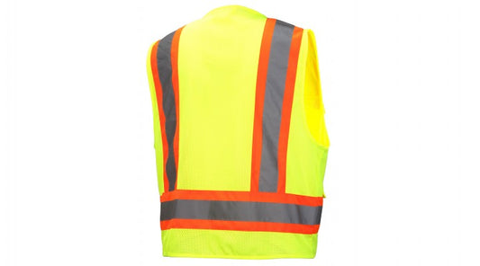 Pyramex Class 2 Hi-Vis Two-Tone Safety Vest with Clear ID Pocket