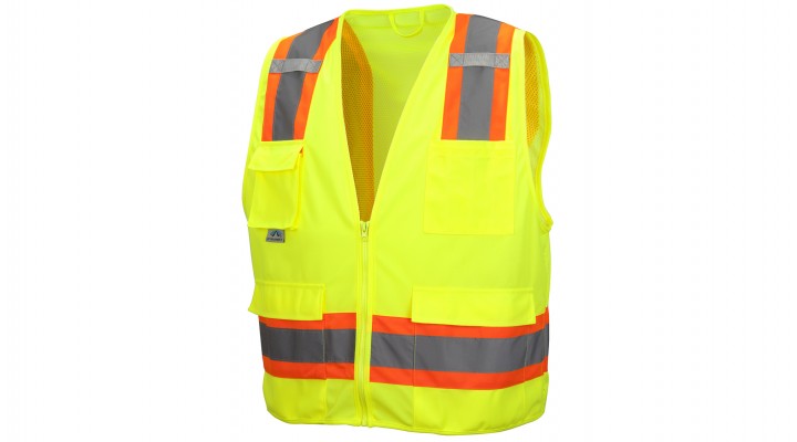 Pyramex Class 2 Hi-Vis Two-Tone Safety Vest with Clear ID Pocket