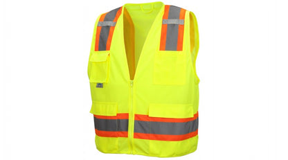 Pyramex Class 2 Hi-Vis Two-Tone Safety Vest with Clear ID Pocket