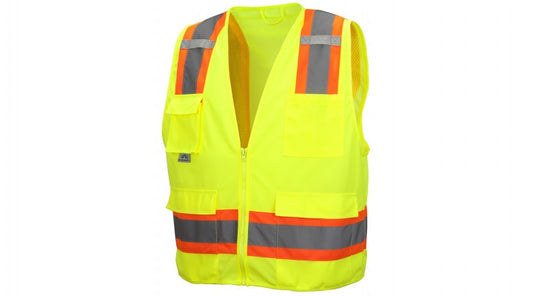 Pyramex Class 2 Hi-Vis Two-Tone Safety Vest with Clear ID Pocket
