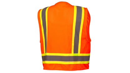 Pyramex RVZ2420 Class 2 Hi-Vis Orange Safety Vest with Zipper