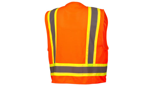 Pyramex RVZ2420 Class 2 Hi-Vis Orange Safety Vest with Zipper