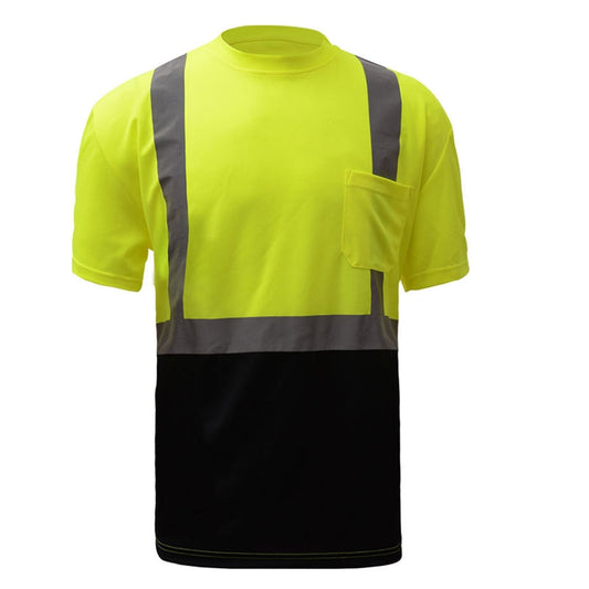 GSS Safety Class 2 Hi-Vis Black Bottom Mesh T-Shirt