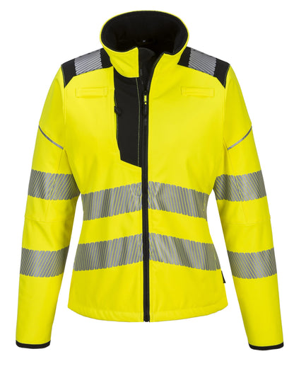PW3 Hi-Vis Women's Softshell Jacket | Class 2 | ANSI/ISEA 107 Type R & P