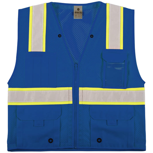 ML Kishigo Enhanced Visibility Blue Mesh Safety Vest