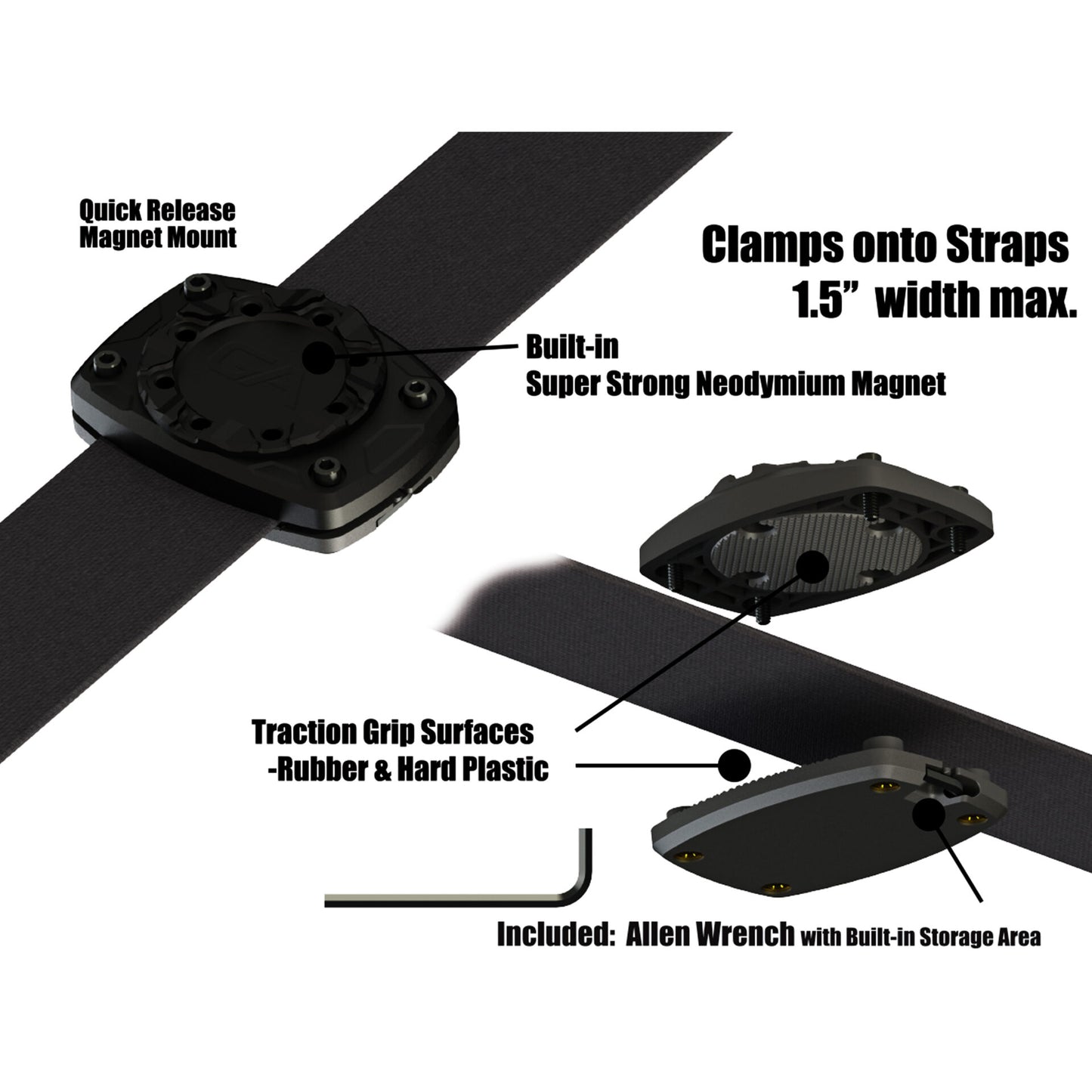 Guardian Angel Magnetic Clamp-On Strap Mount