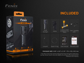 Fenix LR35R Rechargeable Flashlight – 10,000 Lumens