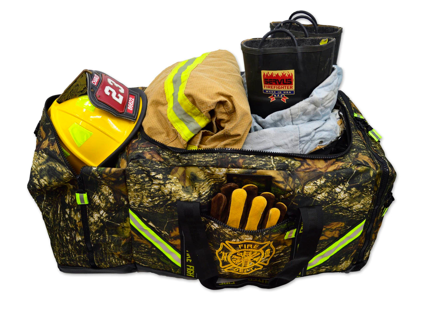 Lightning X Camouflage 3XL Firefighter Step-In Gear Bag with Helmet Compartment
