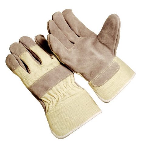Canvas Back Work Gloves – Rubberized Cuff, Kevlar Sewn (2.5")
