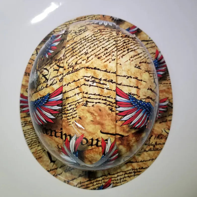 Full-Brim-Constitution-american-eagle-hard-hat-with-4-point-ratchet-suspension/