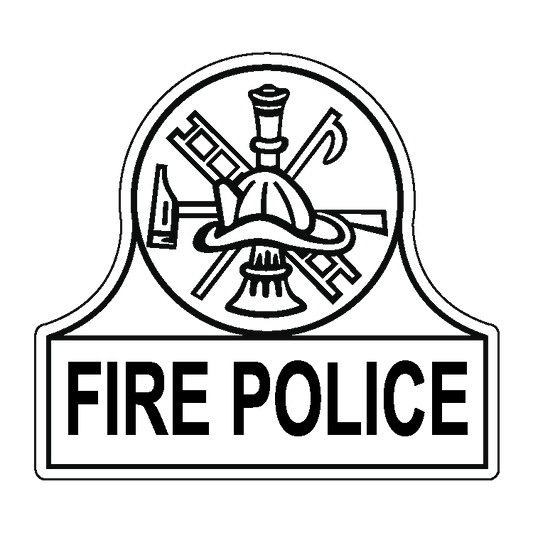 Fire/Police Helmet Front Sticker – Reflective First Responder Decal