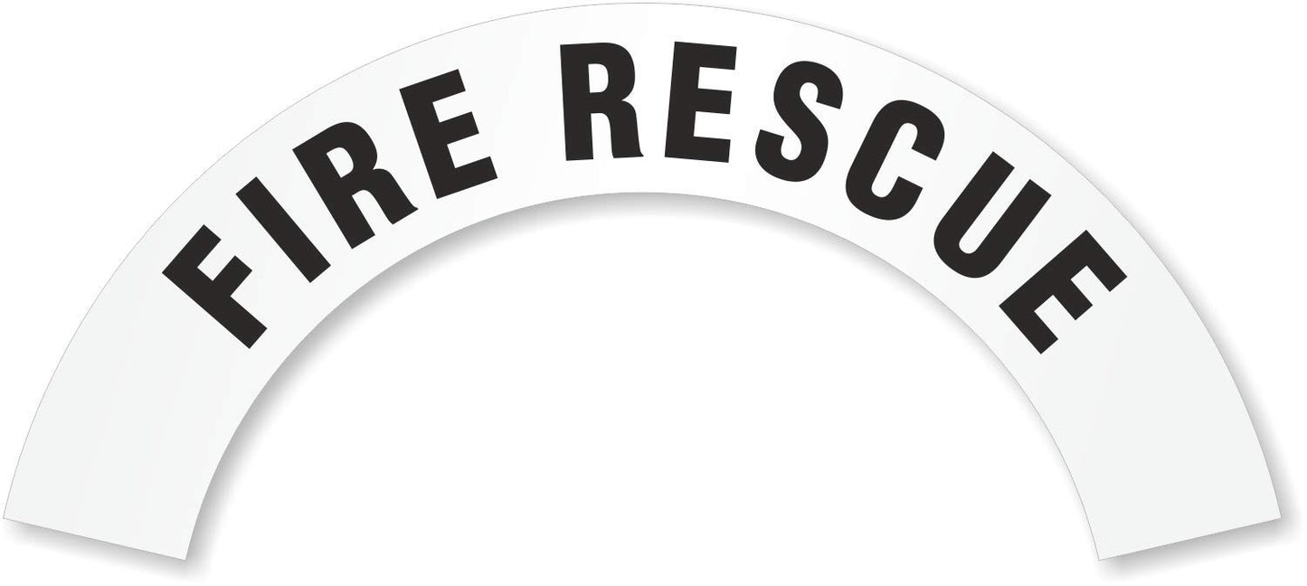Fire Rescue Helmet Crescent – Reflective First Responder Helmet Decal