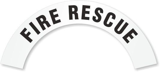 Fire Rescue Helmet Crescent – Reflective First Responder Helmet Decal