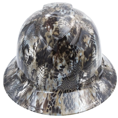 Full Brim Kryptek Neptune Camo Hard Hat – 4-Point Suspension
