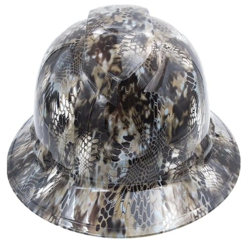 Full Brim Kryptek Neptune Camo Hard Hat – 4-Point Suspension
