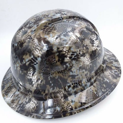 Full Brim Kryptek Neptune Camo Hard Hat – 4-Point Suspension