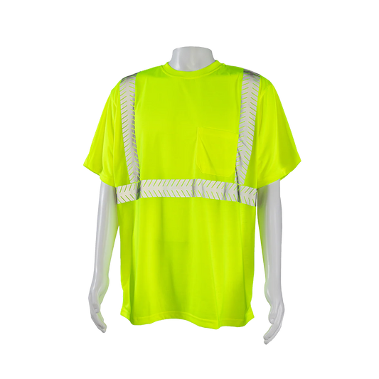 Class 2 Jersey Knit T-Shirt - Short Sleeve Comfort Stripe