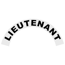 Lieutenant Helmet Crescent – Reflective First Responder Helmet Decal