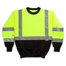 Petra Roc Class 3 Two-Tone Black-Bottom Hi-Vis Crew Neck Sweatshirt