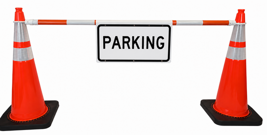 24x12 White Cone Bar Roll Up – PARKING