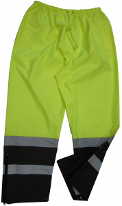 Petra Roc Class E Hi-Vis Black-Bottom Waterproof Rain Pants