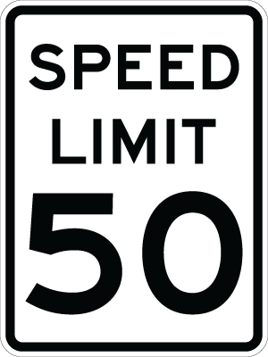 Speed Limit - R2-1 - 18" x 24", Hi-Intensity