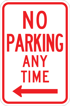 No Parking XXX - R7-1 - 12" x 18", Hi-Intensity