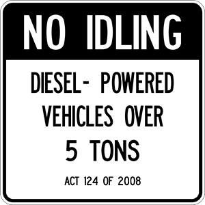 No Idling - R7-100 - 30" x 30"