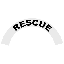 Fire Rescue Helmet Crescent – Reflective First Responder Helmet Decal