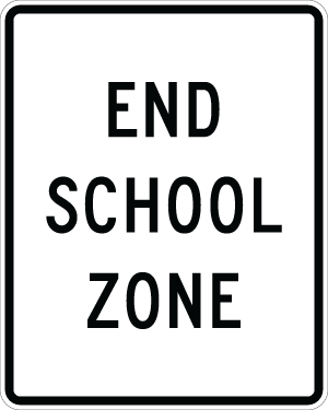 End School Zone - S5-2 - 30" x 24"