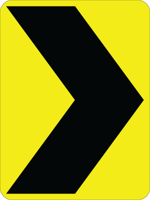 Chevron Alignment - W1-8 - 18" x 24"