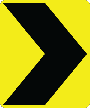 Chevron Alignment - W1-8 - 30" x 36"