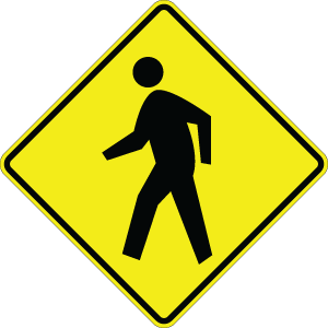 Pedestrian Crossing - W11-2 - 36" x 36"