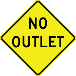 No Outlet - W14-2 - 30" x 30"