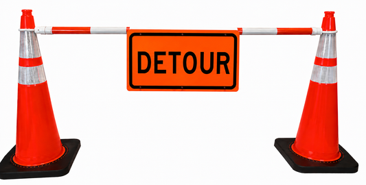 24x12 White Cone Bar Roll Up – DETOUR