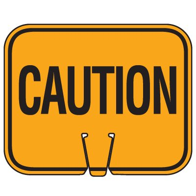 Cone Sign – Caution (Single-Sided, Engineer Grade Reflective)